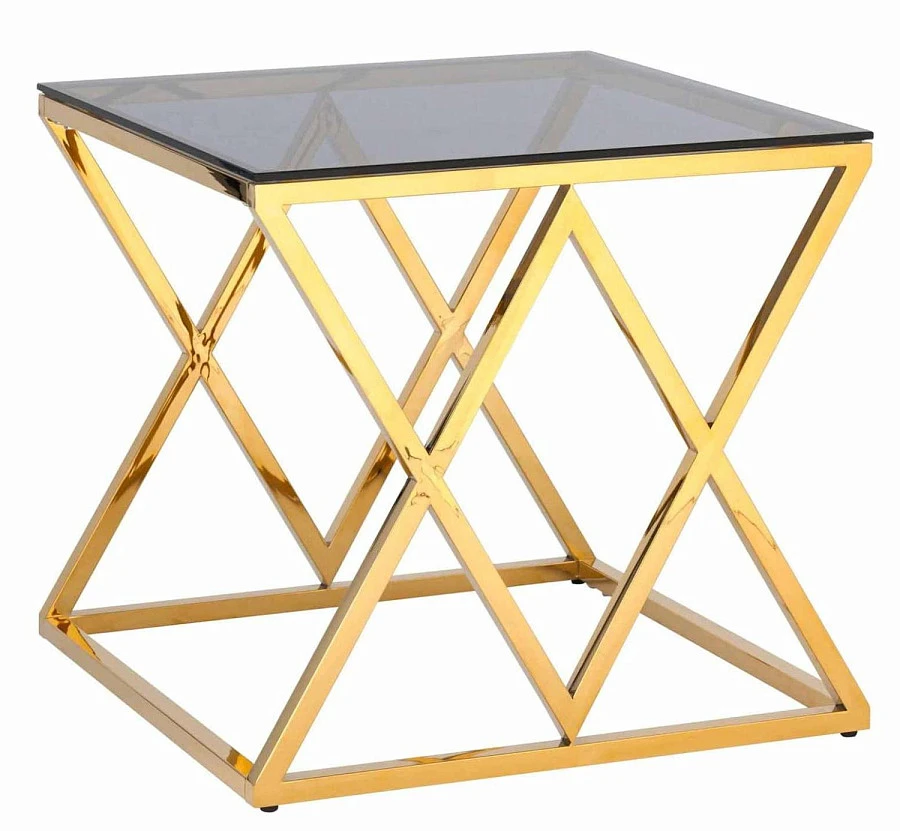 Журнальный стол 55*55 ИНСИГНИЯ золотистый