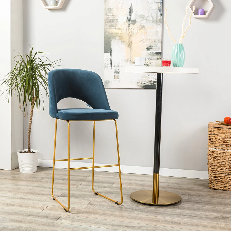 Кресло Бар. Lars Diag blue/Линк золото - фото 7