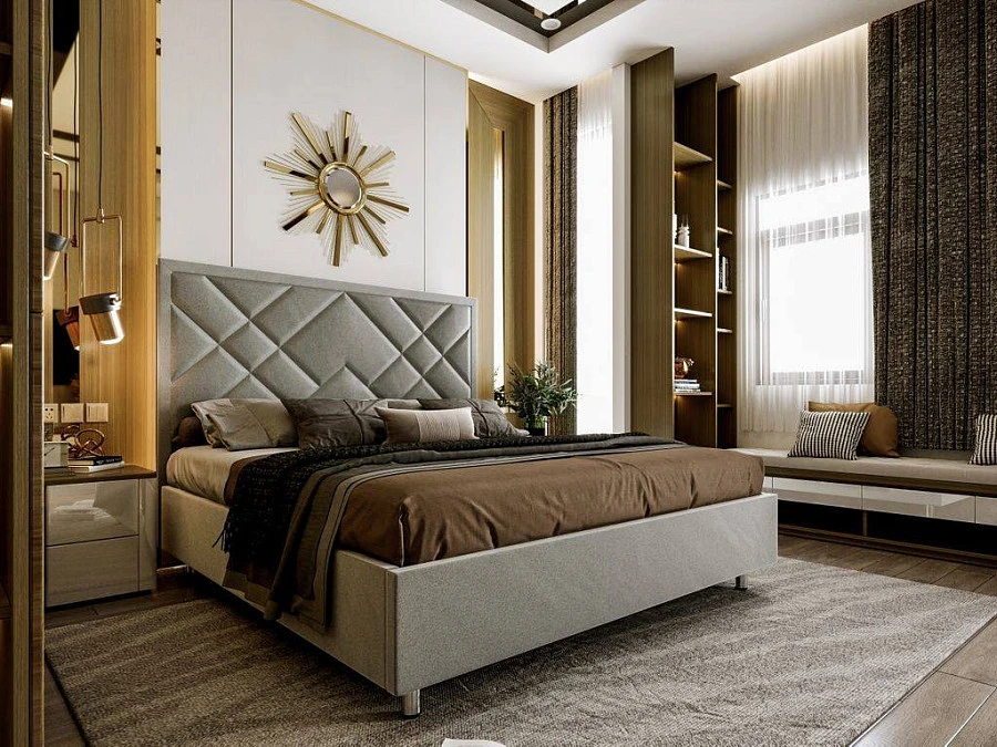 Кровать Палермо 180х200 графитового цвета - фото 3