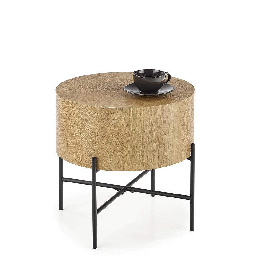 Стол журнальный Halmar BROOKLYN-S (дуб натуральный/черный)