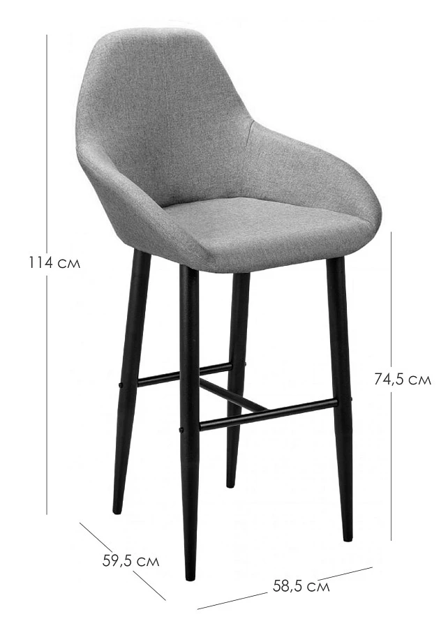 Кресло Бар Kent Грин/Черный - фото 2