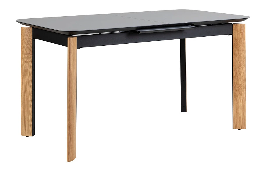 Стол раскл. Combi Glass 140-180 Automatic Natur/Dark matte glass