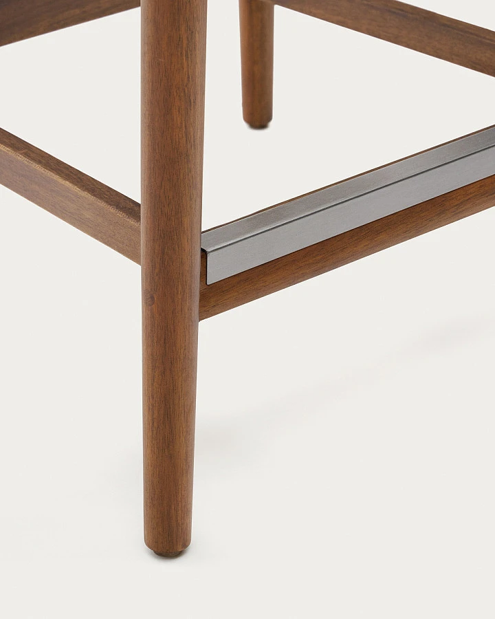 Nina Стул ПБ массив акации орех/беж.веревка - фото 11