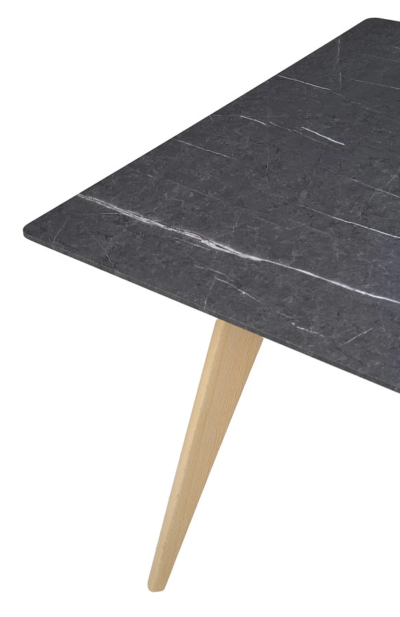 Стол Лунд квадратный 860*860 Мрамор Графит - фото 5