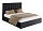 Кровать Параллель 200х200 чёрного цвета