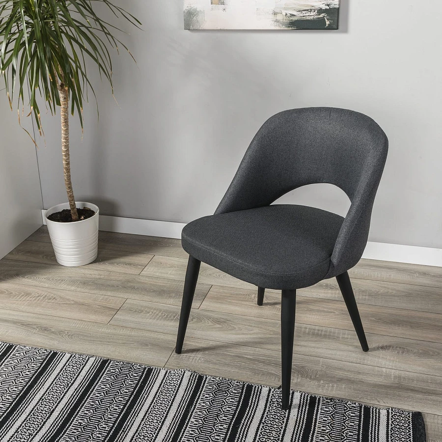 Стул Lars тёмно-серый/черный - фото 12