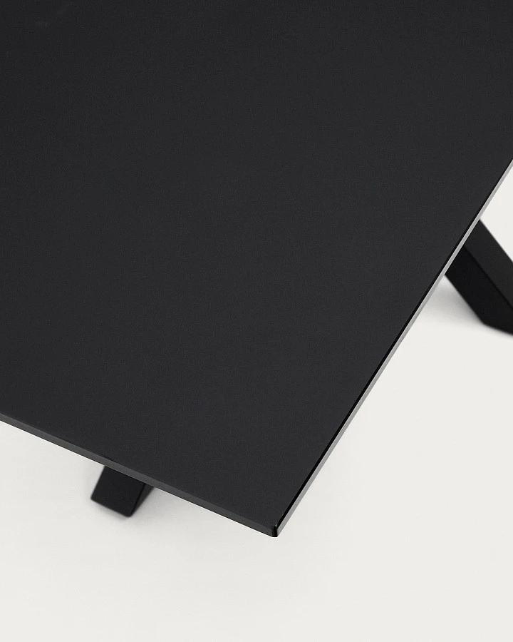 Argo Стол черн.стекло/стал.ножки 180x100 - фото 5