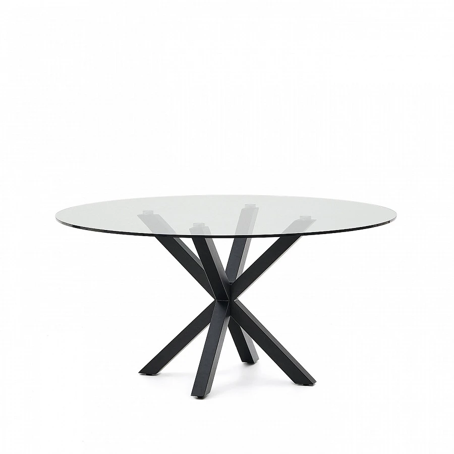 Стол Argo стекло/черн.стальн.ножки Ø150см - фото 3