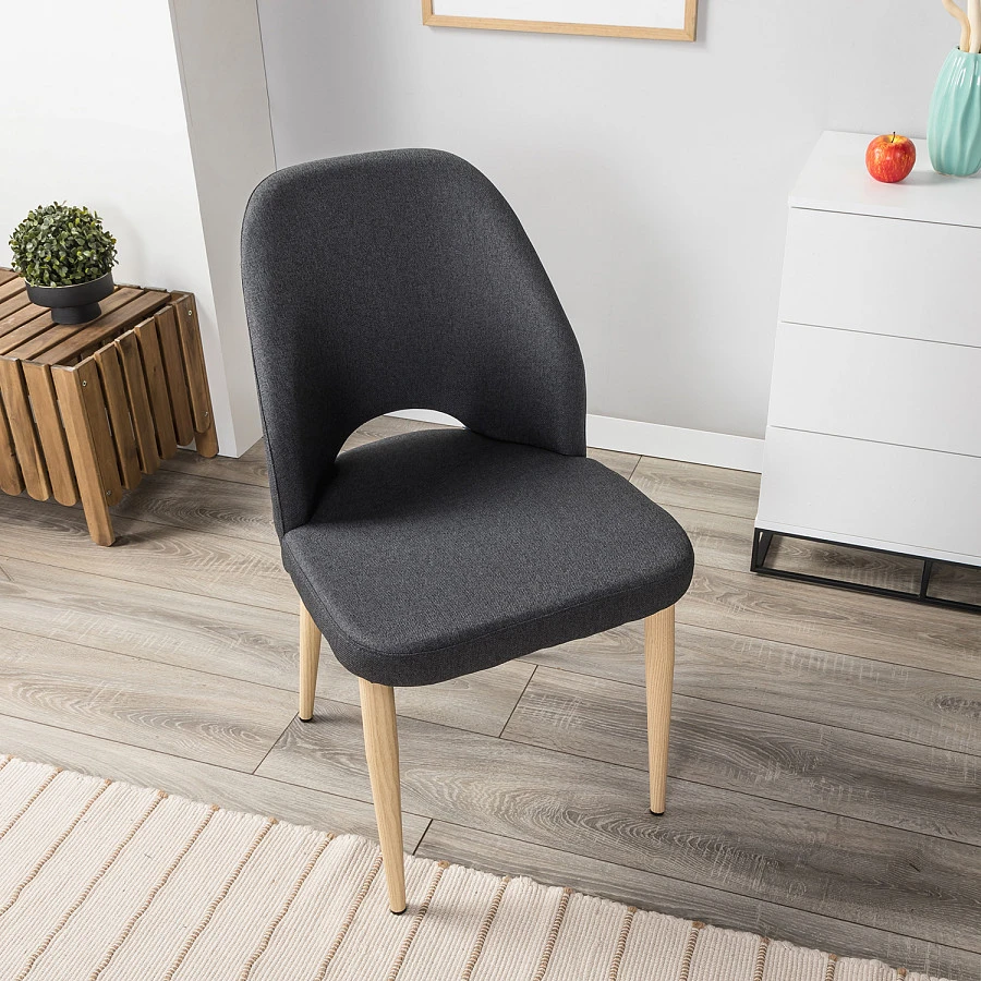 Стул Ledger темно-серый/нат.дуб - фото 9