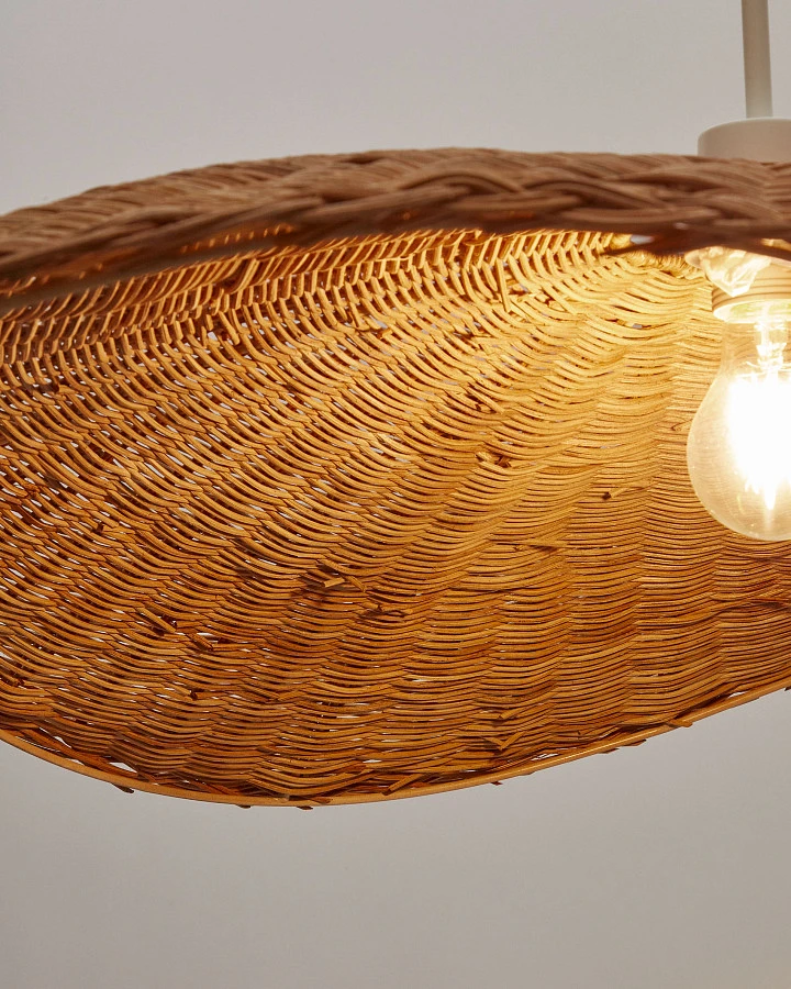 Абажур для подвесного светильника Bisbal с натуральной отделкой, 80 см - фото 9