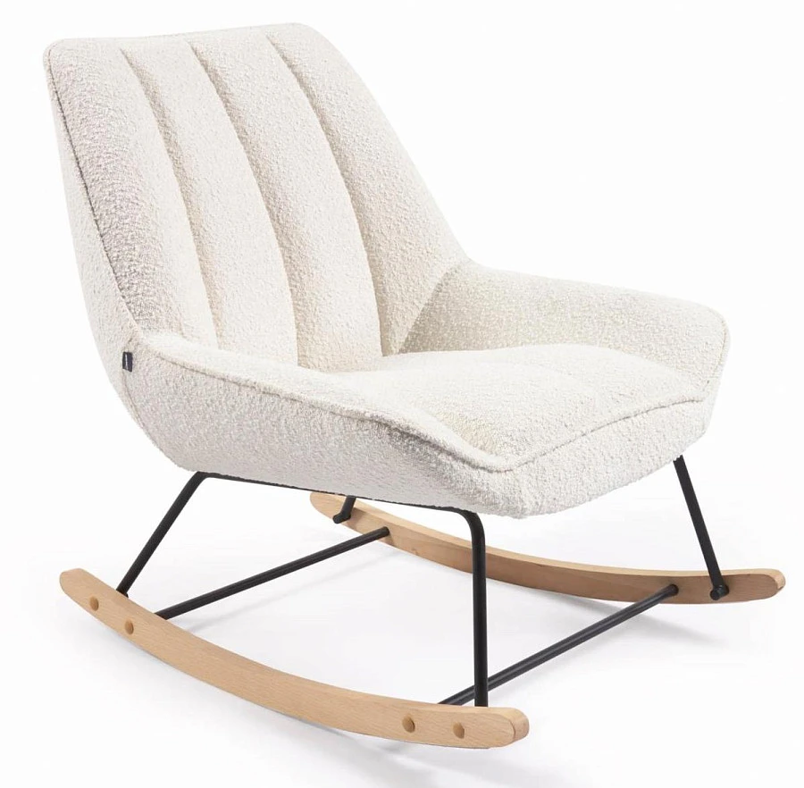Кресло-качалка Marlina букле белый