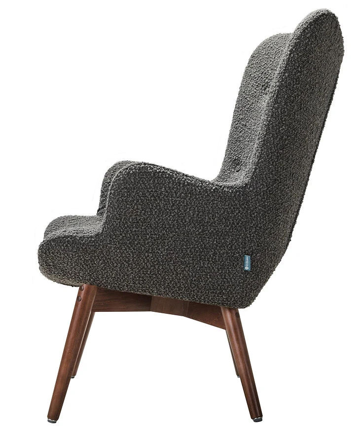 Кресло Хайбэк темно-серый/т.орех - фото 3