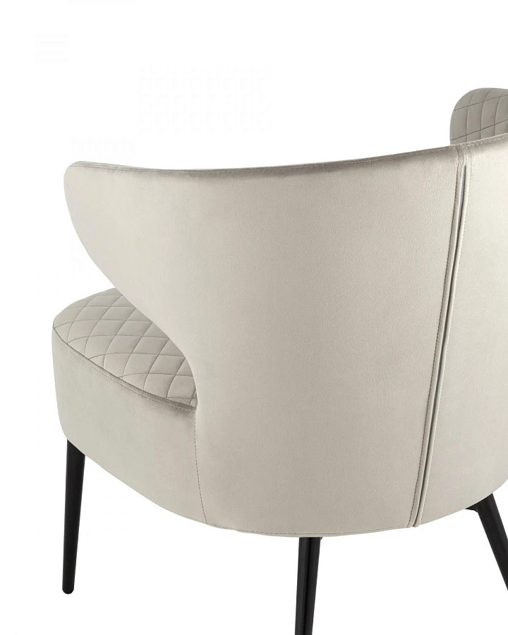 Кресло лаунж Royal велюр светло-серый - фото 7