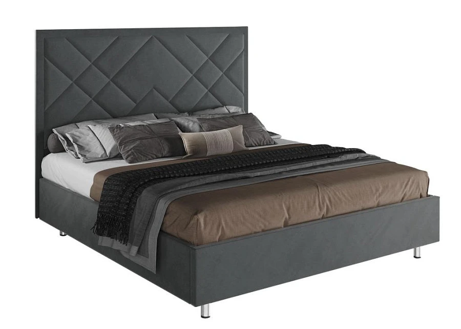 Кровать Палермо 200х200 графитового цвета