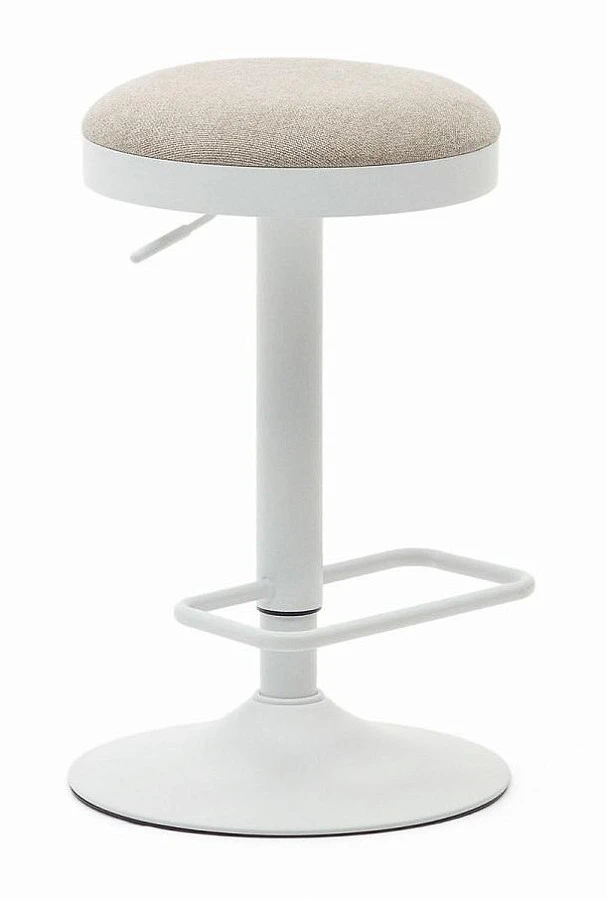 Табурет Zaib из беж.синели и бел.матовой стали