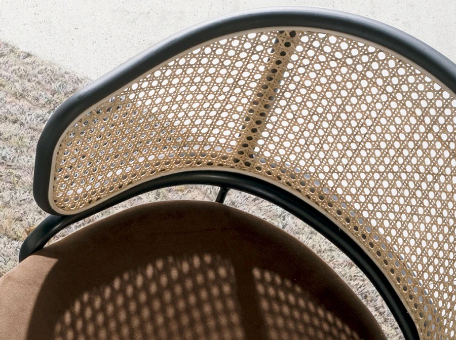 Кресло 4129/DC-1698B из бархата и ротанга - фото 8