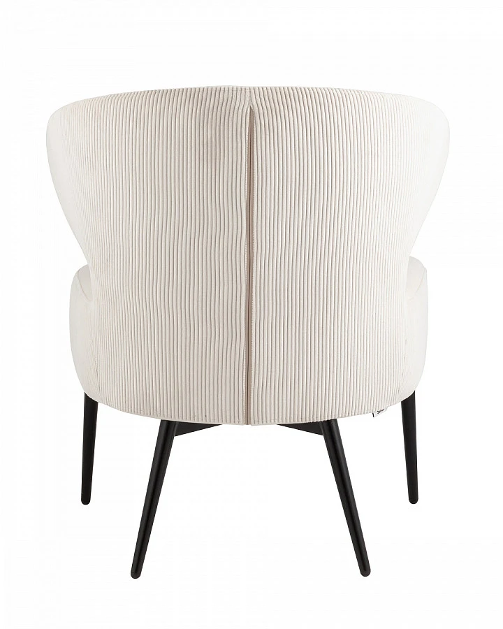 Кресло лаунж Royal Stripes велюр молочный - фото 5