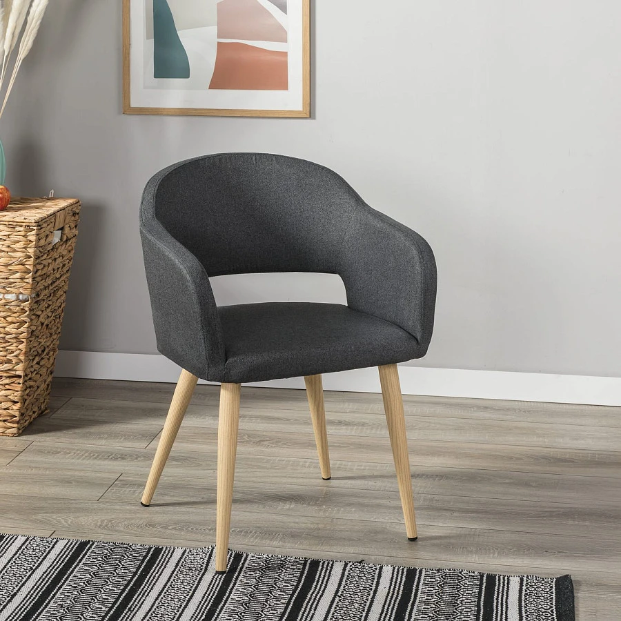 Стул Oscar тёмно-серый/нат.дуб - фото 8