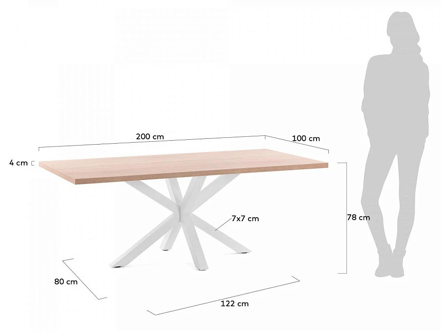 Стол Arya (белые ножки) - фото 5