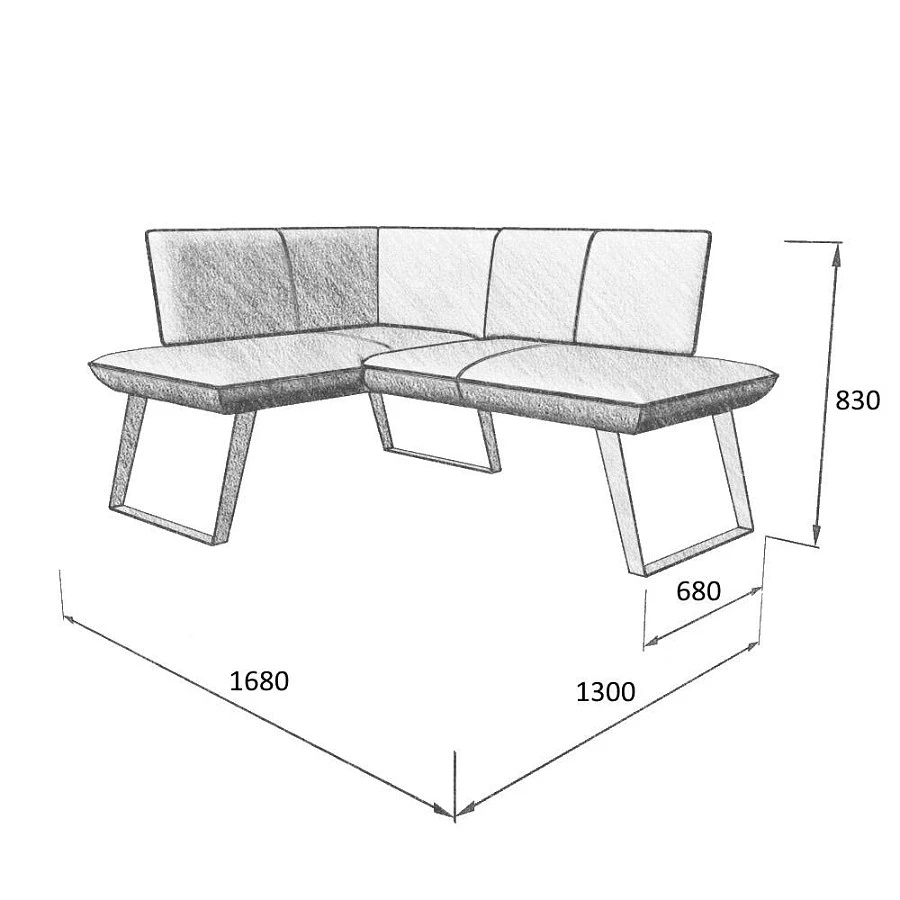 Диван кухонный Cosmo 120-158 L sunny - фото 3