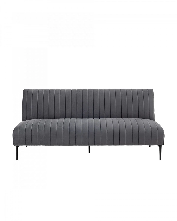 Диван прямой Дрезден велюр серый - фото 5