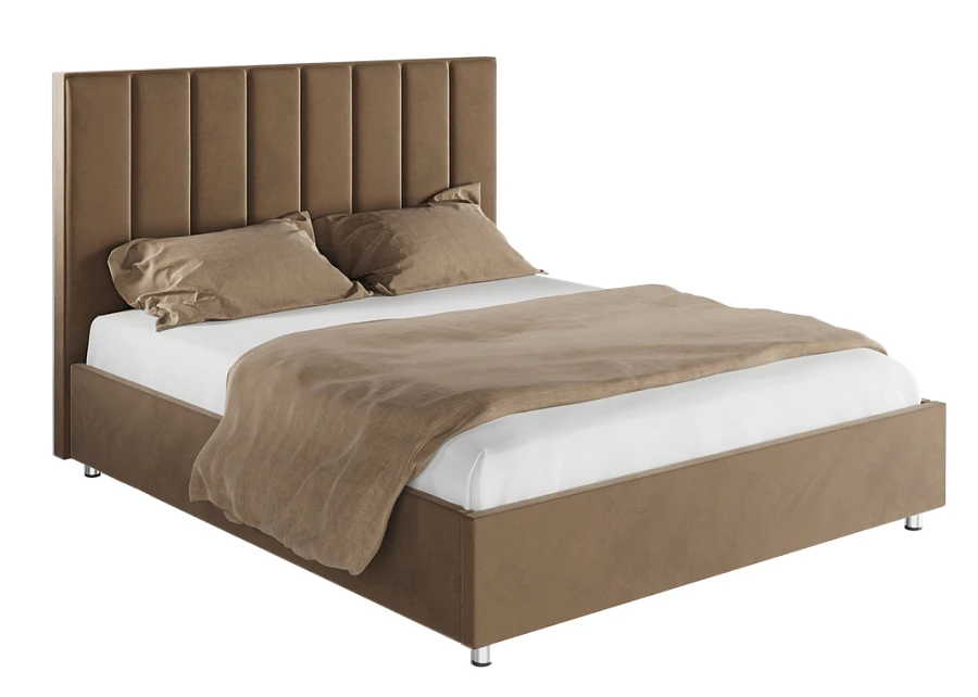 Кровать Параллель  140х200 коричневого цвета