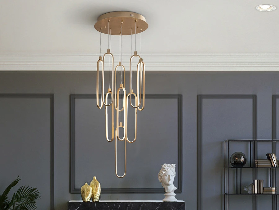 Люстра Colette 9L розовое золото - фото 9