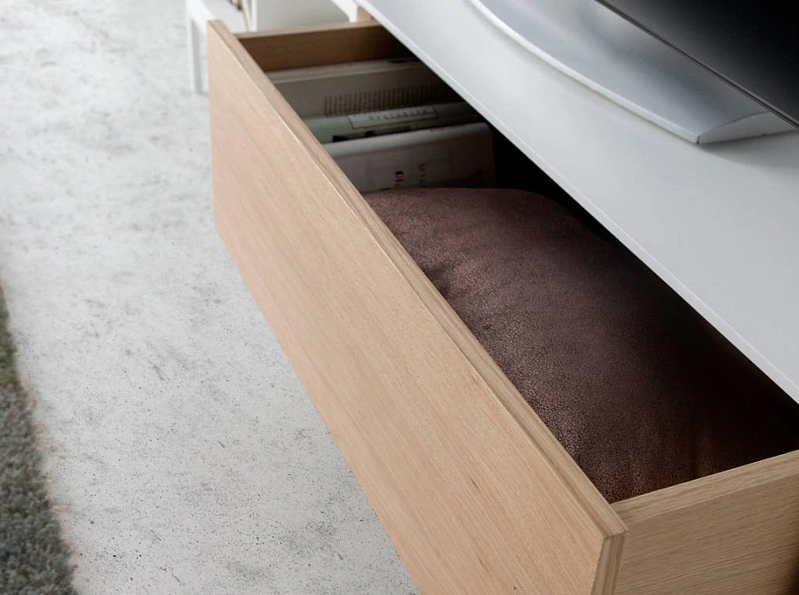 Тумба ТВ 3098/GOB-R5482 бел.дерево,дуб,сталь - фото 5