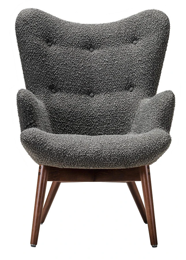 Кресло Хайбэк темно-серый/т.орех - фото 2