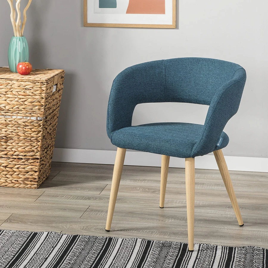 Стул Hugs синий/нат.дуб - фото 10