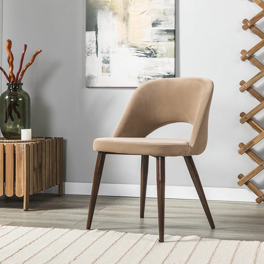 Стул Lars Diag beige/т.орех - фото 11