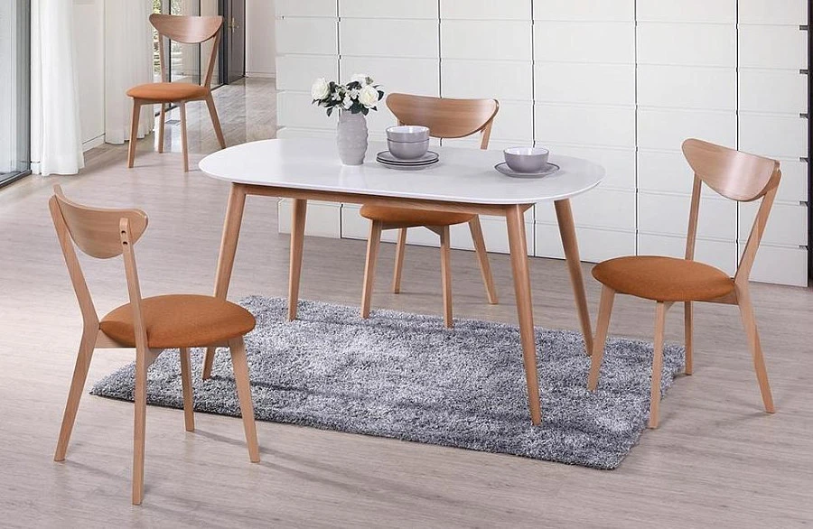 Стол обеденный MAX (Макс) Белый+Бук - фото 5