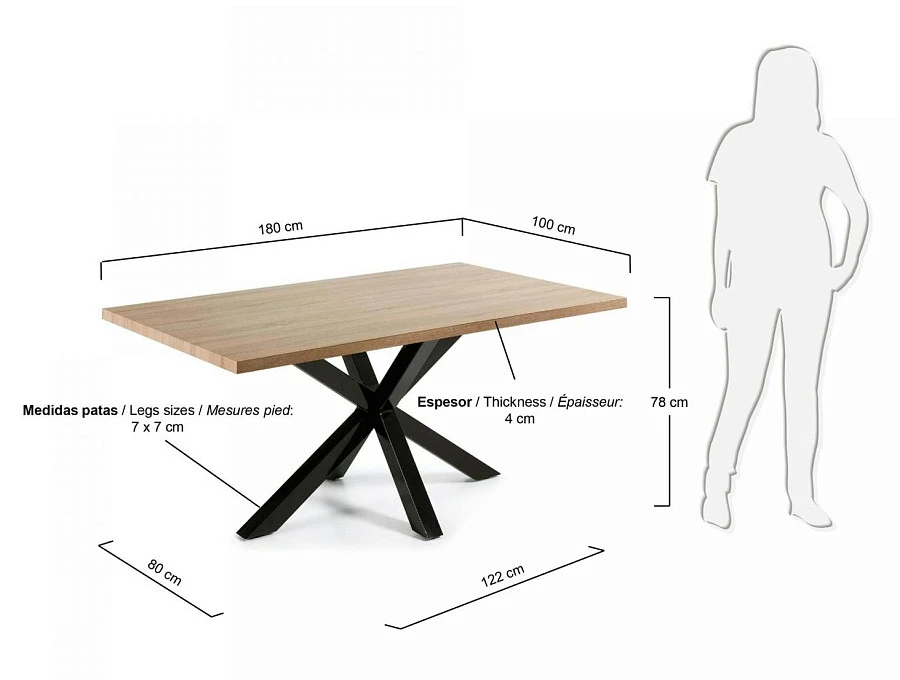 Стол Arya 180x100 дуб сонома - фото 5