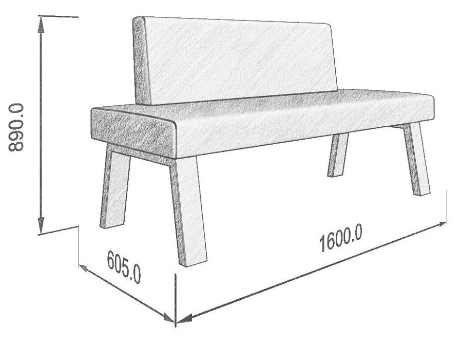 Диван кухон. Alto 160 26 1600*605*890 - фото 2