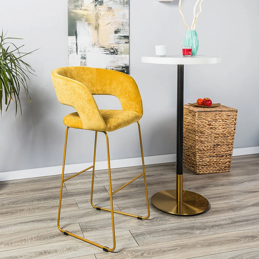 Кресло Бар. Hugs желтый/Линк золото - фото 6