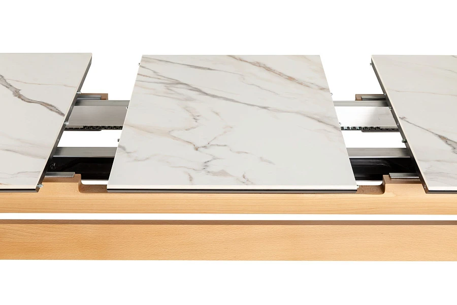 Стол раздвиж. Нарвик Ceramic 120-150 Automatic Natur//Light marble - фото 3