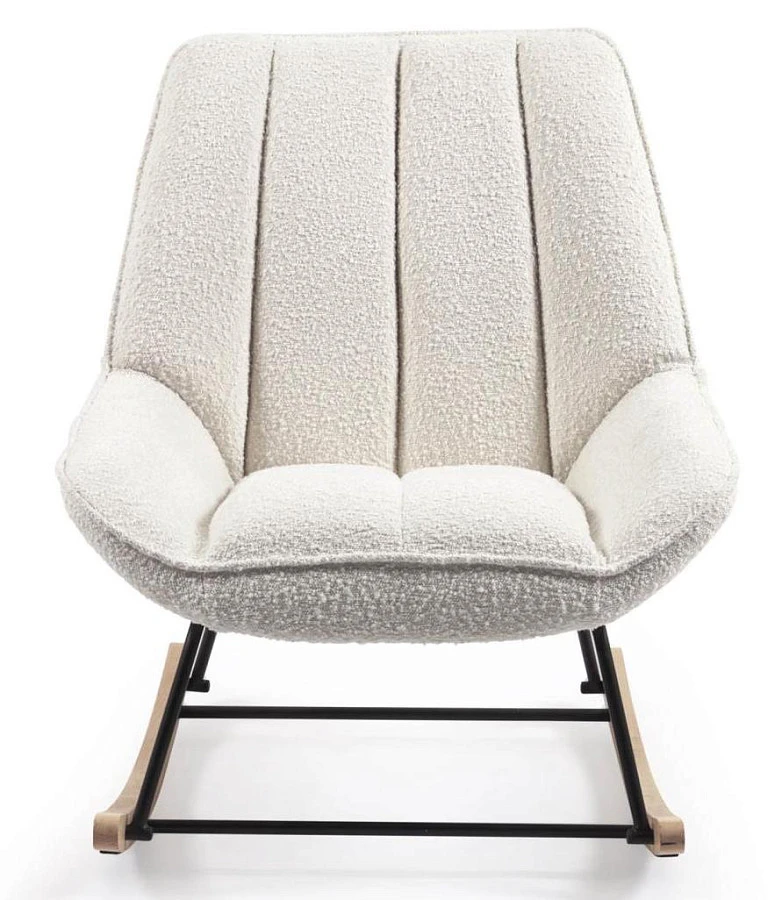 Кресло-качалка Marlina букле белый - фото 12