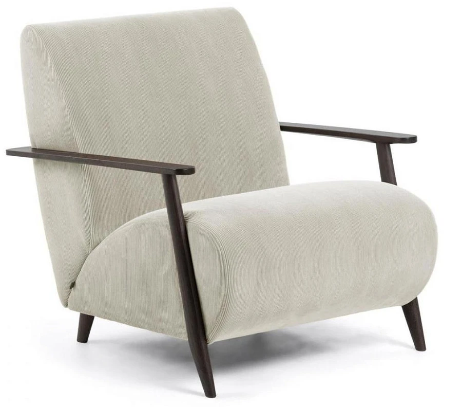 Кресло Marthan бежевое вельветовое