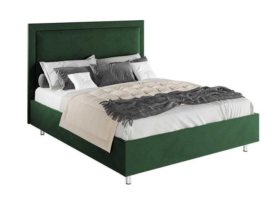 Кровать Юнит 200х200 зелёного цвета