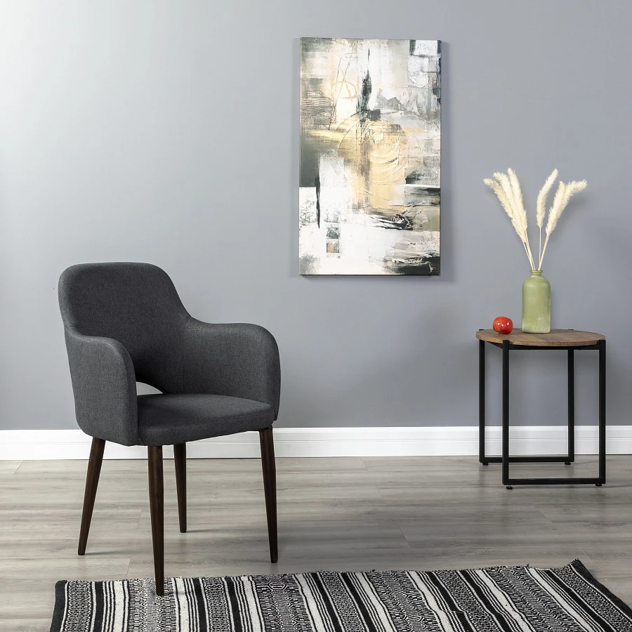 Кресло Ledger темно-серый/т. орех - фото 7