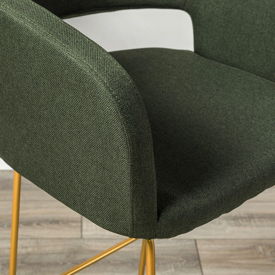 Кресло Бар. Oscar тёмно-зеленый/Линк золото - фото 10