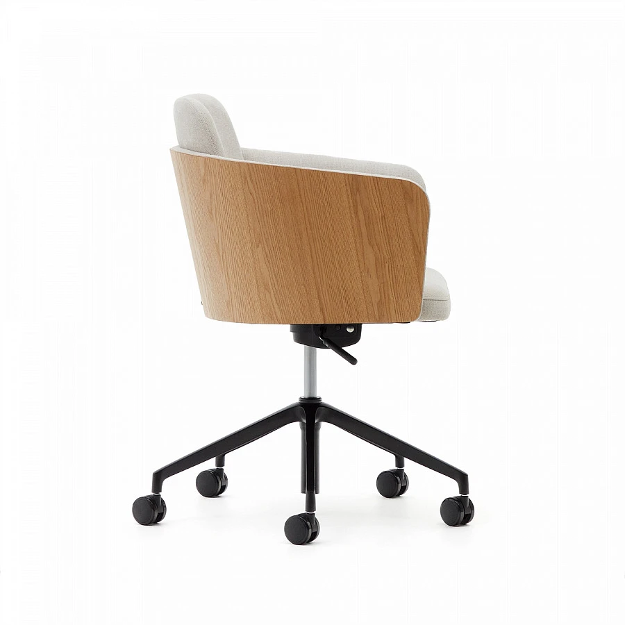 Стул Madai из беж.синели и ясеневого шпона нат. - фото 4