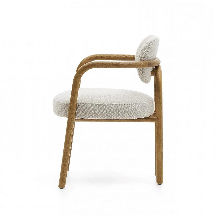 Melqui беж. стул из массива дуба натур. - фото 5