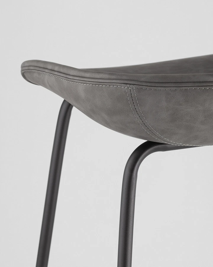 Стул барный Beetle Lite PU серый - фото 7