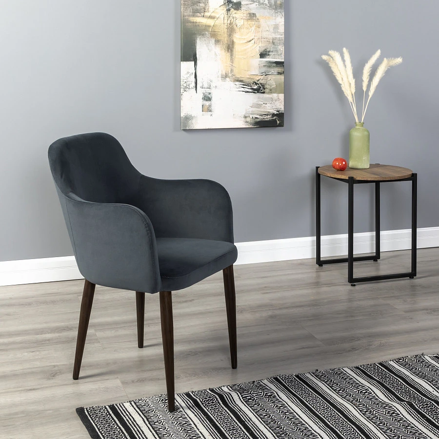 Кресло Ledger Diag grey/т. орех - фото 8