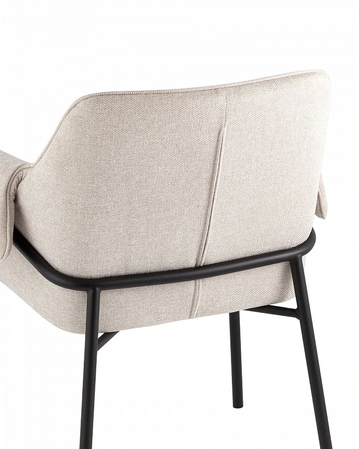 Кресло Бесс рогожка бежевый - фото 4