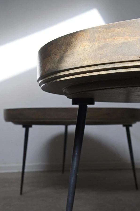 Набор столиков из массива, платина - фото 8