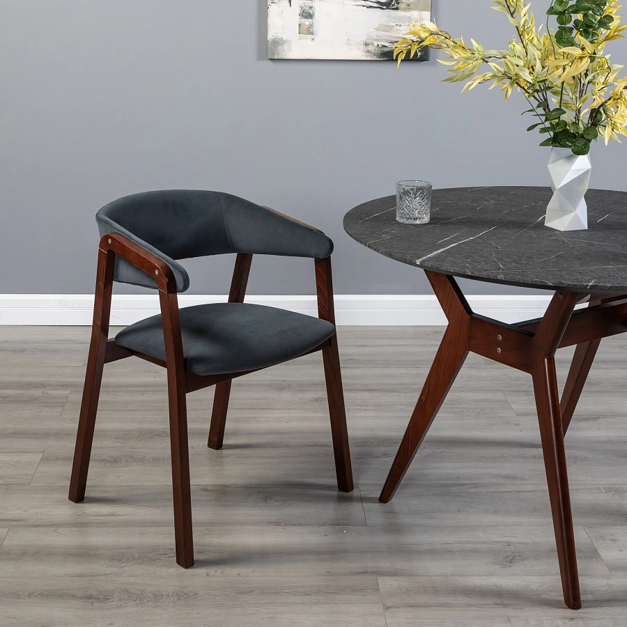 Кресло Dalia Soft Grey/Темный орех - фото 10