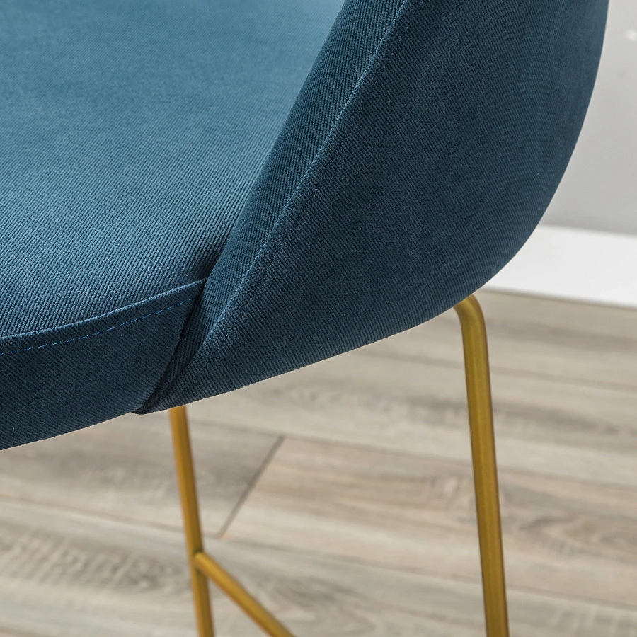 Кресло полубар Lars Diag blue/Линк золото - фото 11