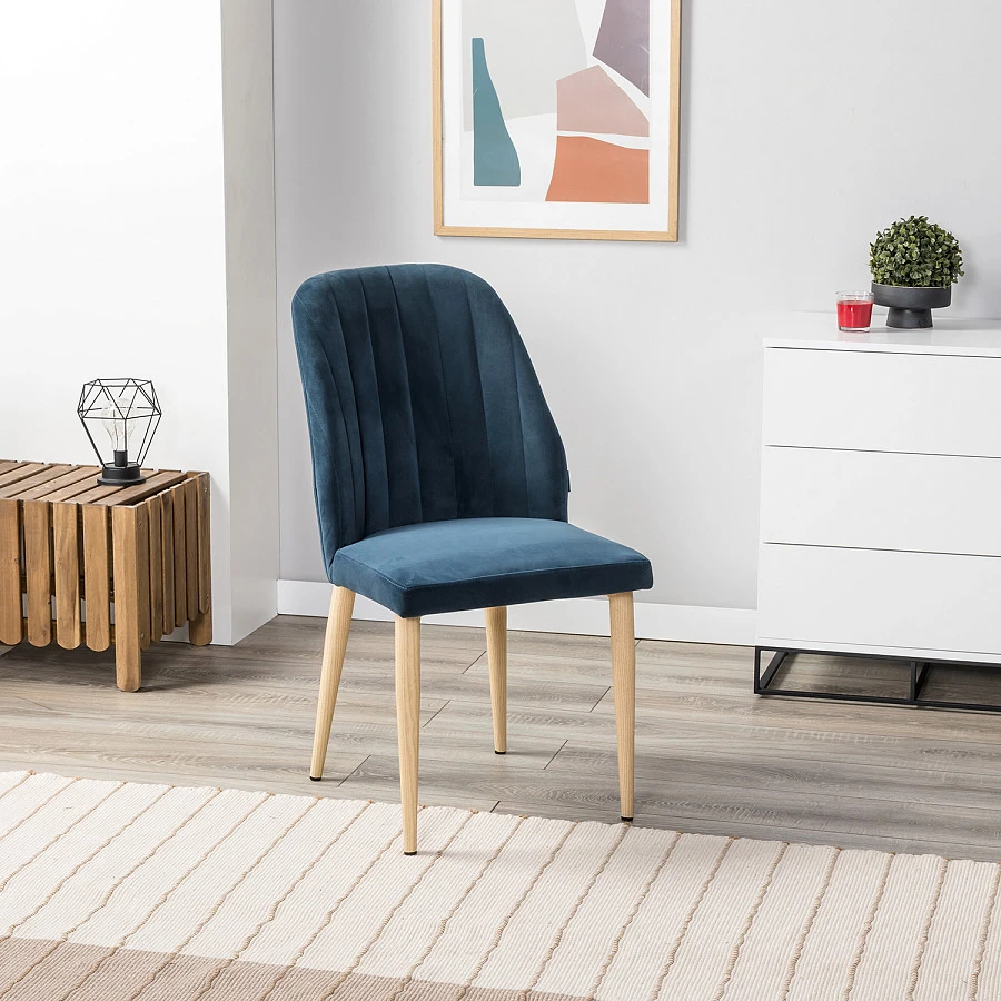 Стул Alen Diag blue/нат.дуб - фото 8
